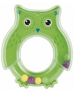 Бебешка дрънкалка Canpol - Owl, зелена
