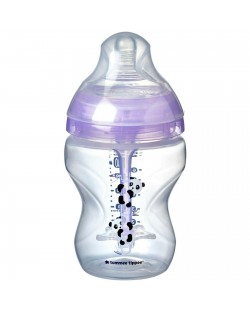 Бебешко шише Tommee Tippee Advanced Anti-Colic - 260 ml, с биберон 1 капка, розово