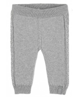 Бебешки плетени панталонки Sterntaler - 62 cm, 4-5 месеца, сиви
