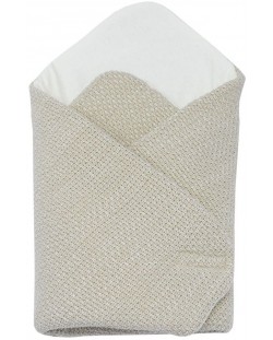 Бебешко плетено одеяло EKO Rice - Бежово, 80 х 80 cm