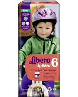 Бебешки пелени гащи Libero Up&Go – Jumbo 6, 34 броя