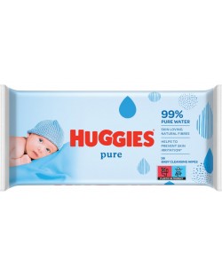Бебешки мокри кърпички Huggies - Pure, 56 броя