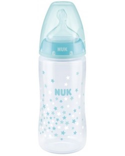 Бебешко шише Nuk First Choice - Temperature control, 300 ml, светлосиньо