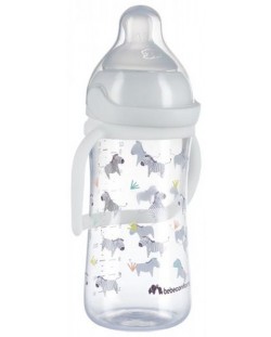 Бебешка бутилка с дръжки Bebe Confort - Emotion Physio, 270 ml, White Savannah
