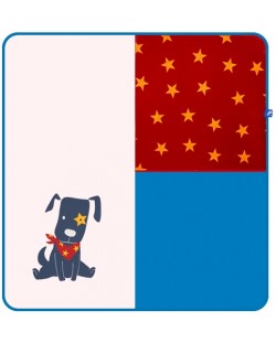 Бебешка пелена Rach - Doggy, 85 х 85 cm, синя