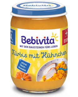 Ястие Bebivita - Тиква с пилешко месо, 190 g