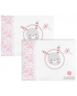 Бебешки калъфки Kikka Boo - Pink Bunny, 2 броя