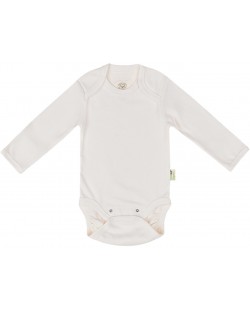 Бебешко боди Bio Baby - Органичен памук, 74 cm, 6-9 месеца, екрю