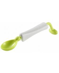 Бебешка ергономична лъжичка Beaba - 360˚ Spoon, Зелена