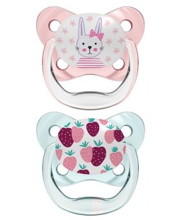 Бебешка залъгалка Dr. Brown's - PreVent, 0-6 месеца, 2 броя, розови