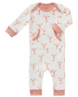 Бебешка цяла пижама Fresk - Lobster, розова, 6-12 месеца
