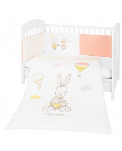 Бебешки спален комплект от 2 части Kikka Boo - Rabbits in Love, 70/140