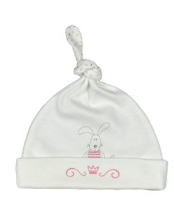Бебешка шапка с възел For Babies - Зайче, 3-6 месеца