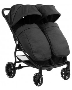 Бебешка количка за близнаци Kikka Boo - Happy 2, черна