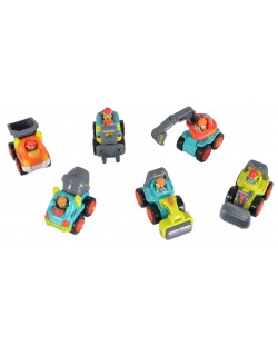 Бебешки строителни машини Hola Toys - 6 броя