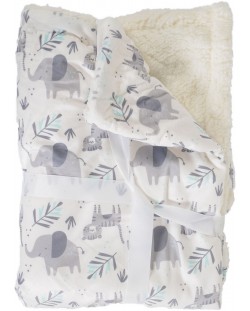 Бебешко одеяло Cangaroo - Shaggy, 75 х 105 cm,  сиво