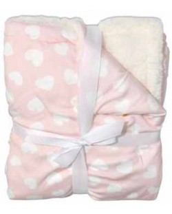 Бебешко одеяло Cangaroo - Shaggy, 75 х 105 cm, розово