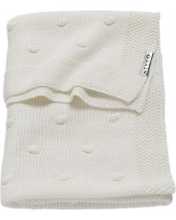 Бебешко одеяло Meyco Baby - 75 х 100 cm, бяло