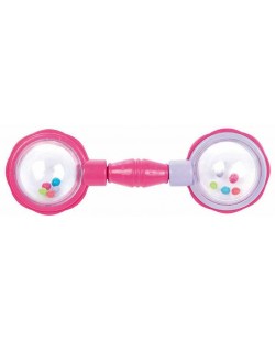 Бебешка дрънкалка Canpol - Гира с топчета, розова