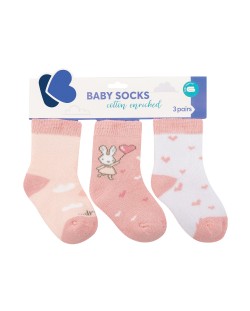 Бебешки чорапи Kikka Boo Rabbits in Love - Памучни, 1-2 години