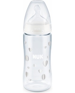 Бебешко шише Nuk First Choice - Temperature control, 300 ml, бяло