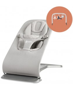 Бебешки шезлонг 3 в 1 Ergobaby - Evolve, Light Grey