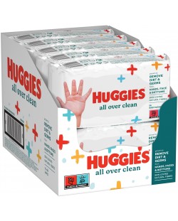 Бебешки мокри кърпички Huggies - All Over Clean, 10 x 56 броя