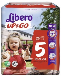 Бебешки пелени гащи Libero - Up&Go 5, 20 броя 
