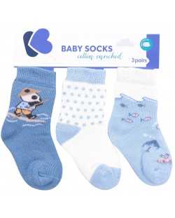 Бебешки чорапи Kikka Boo The Fish Panda - Памучни, 2-3 години