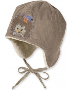 Бебешка зимна шапка Sterntaler - Ежко, 43 cm, 5-6 месеца, кафява