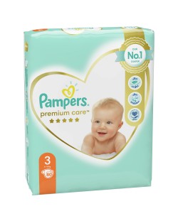 Бебешки пелени Pampers - Premium Care 3, 80 броя 