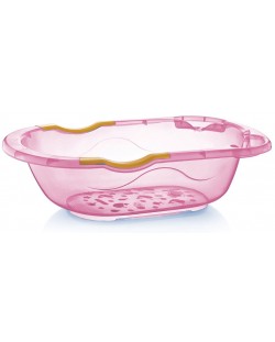 Бебешка вана с отвор за оттичане BabyJem - Розова