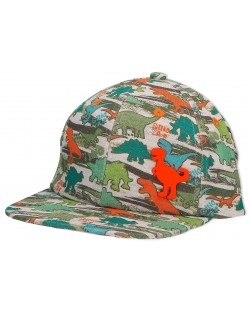 Бейзболна шапка с UV 50+ защита Sterntaler - 57 cm, 8+ години, динозаври