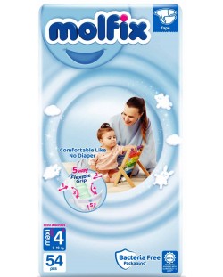 Бебешки пелени Molfix - Maxi Plus, 54 броя