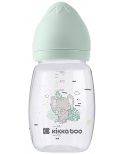 Бебешко шише с широко гърло KikkaBoo Clouds - Savanna, 260 ml, Mint