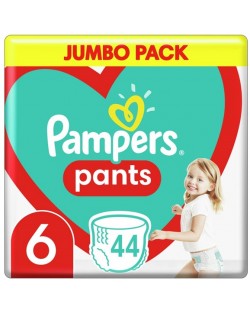 Бебешки пелени гащи Pampers 6, 44 броя