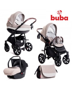 Бебешка комбинирана количка 3в1 Buba - Estilo 919, светлосива