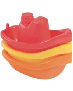 Бебешка играчка за вана Baby Nova - Лодки, оранжеви