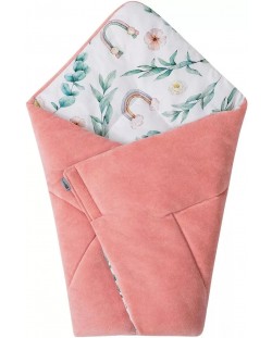Бебешко одеяло 2 в 1 Bubaba - Розова приказка, 65 х 65 cm