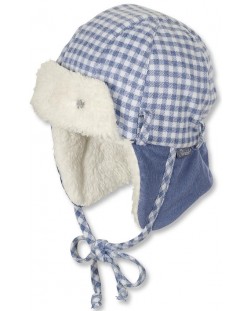 Бебешка зимна шапка-ушанка Sterntaler - За момчета, 45 cm, 6-9 месеца