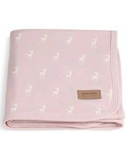 Бебешко одеяло Bonjourbebe - 65 x 80 cm, Deer Pink