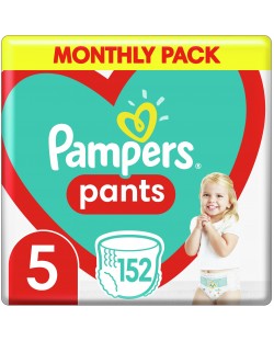 Бебешки пелени гащи Pampers 5, 152 броя