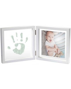 Бебешки отпечатък Baby Art - My Baby Style, със снимка (бяла рамка и прозрачно паспарту)