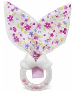 Бебешка дрънкалка със заешки ушички Амек Тойс - Розова