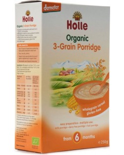 Био безмлечна каша Holle - 3 вида зърна, 250 g