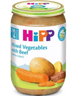 Био ястие Hipp - Микс зеленчуци и телешко месо, 220 g