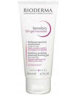 Bioderma Sensibio Успокояващ почистващ гел DS+, 200 ml