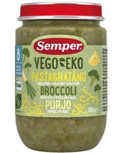 Био ястие Semper Vego & Eko - Паста с броколи и праз, 190 g