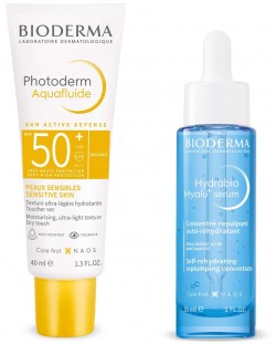 Bioderma Hydrabio & Photoderm Комплект - Серум Hyalu+ и Слънцезащитен крем, SPF50+, 30 + 40 ml