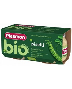 Био зеленчуково пюре Plasmon - Грах, 6 м+, 2 х 80 g